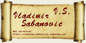 Vladimir Šabanović vizit kartica
